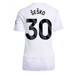 Manchester United Benjamin Sesko #30 Uit tenue Dames 2025-26 Korte Mouw